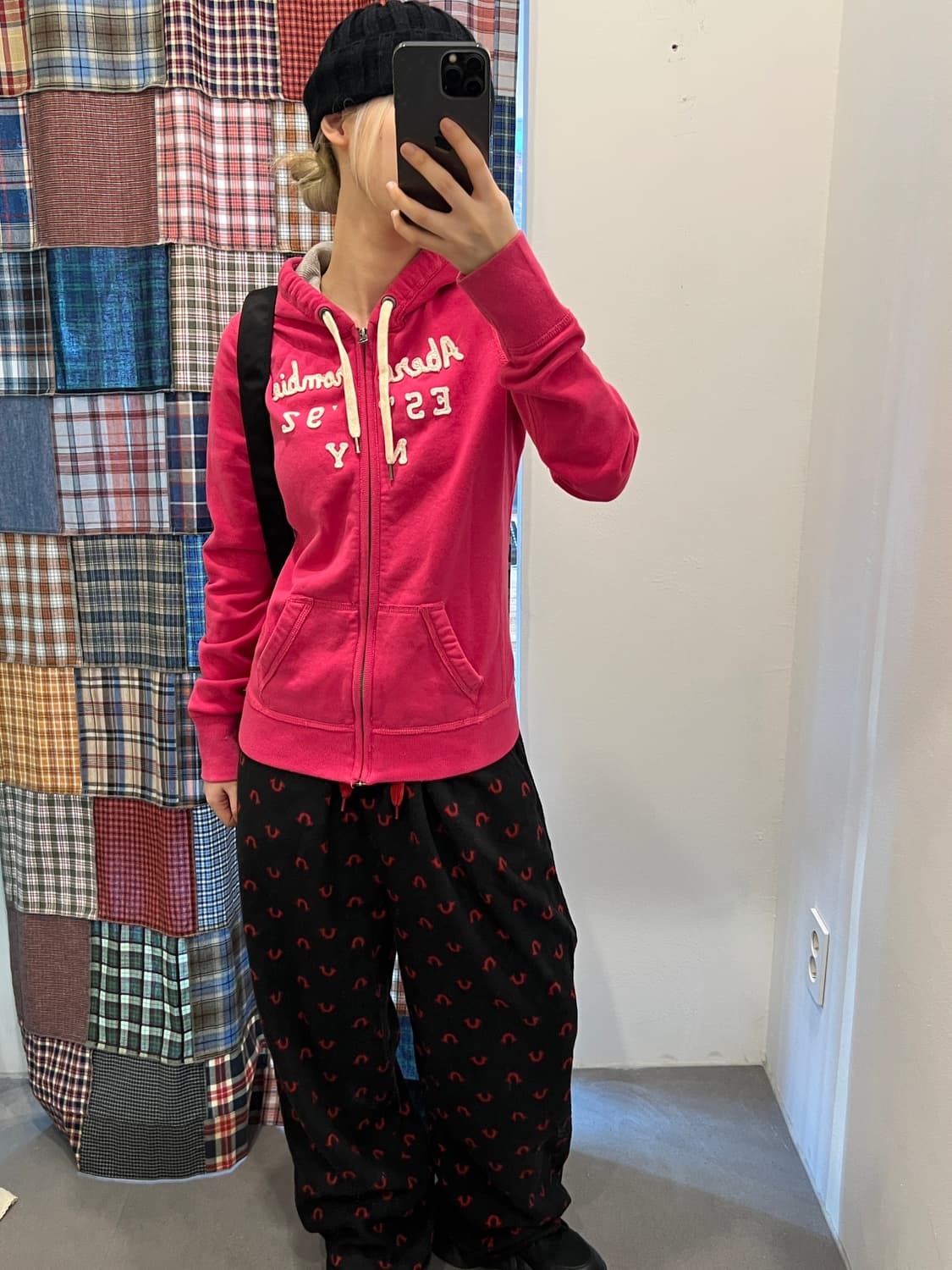 아베크롬비 핑크 후드집업 상품이미지3