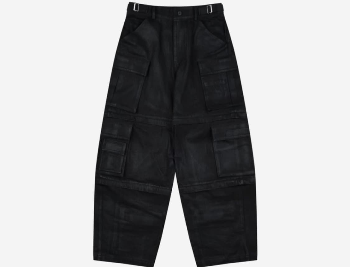 그레일즈 오버 사이즈 컨버터블 카고 팬츠 블랙 상품이미지5