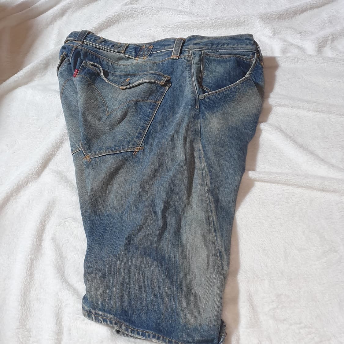 리바이스엔지니어드진 워싱  7부반바지 engineered jeans 상품이미지6