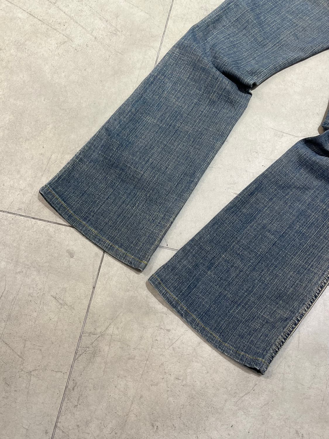 일본 빈티지 미니 카고 포켓 부츠컷 데님 팬츠 상품이미지8