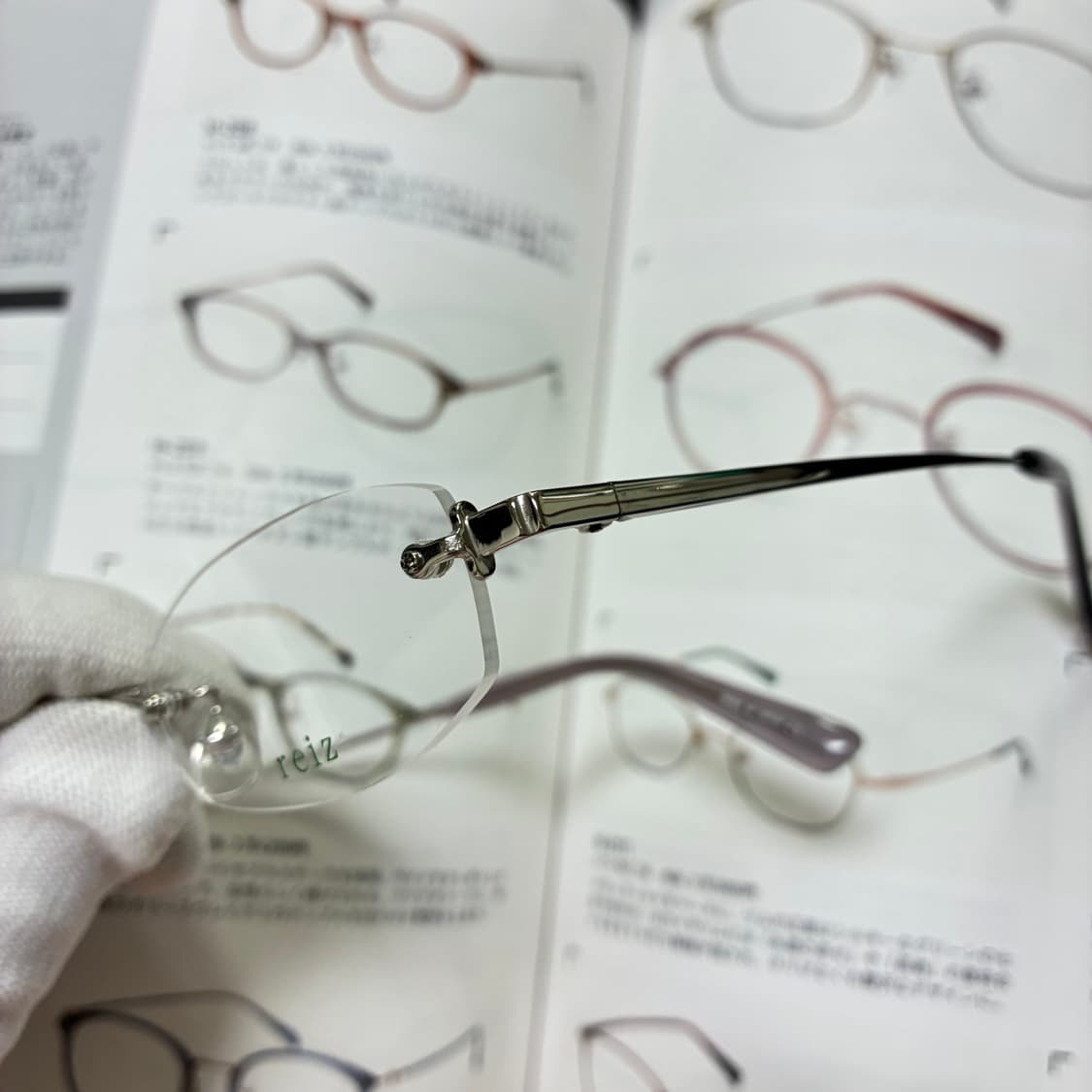 REIZ 무테 티타늄 실버 일본 안경 상품이미지4
