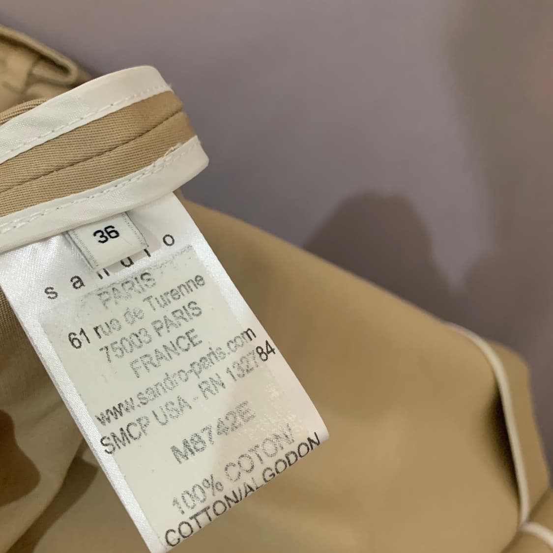 36 SANDRO 산드로 벨티드 트렌치 코트 상품이미지8