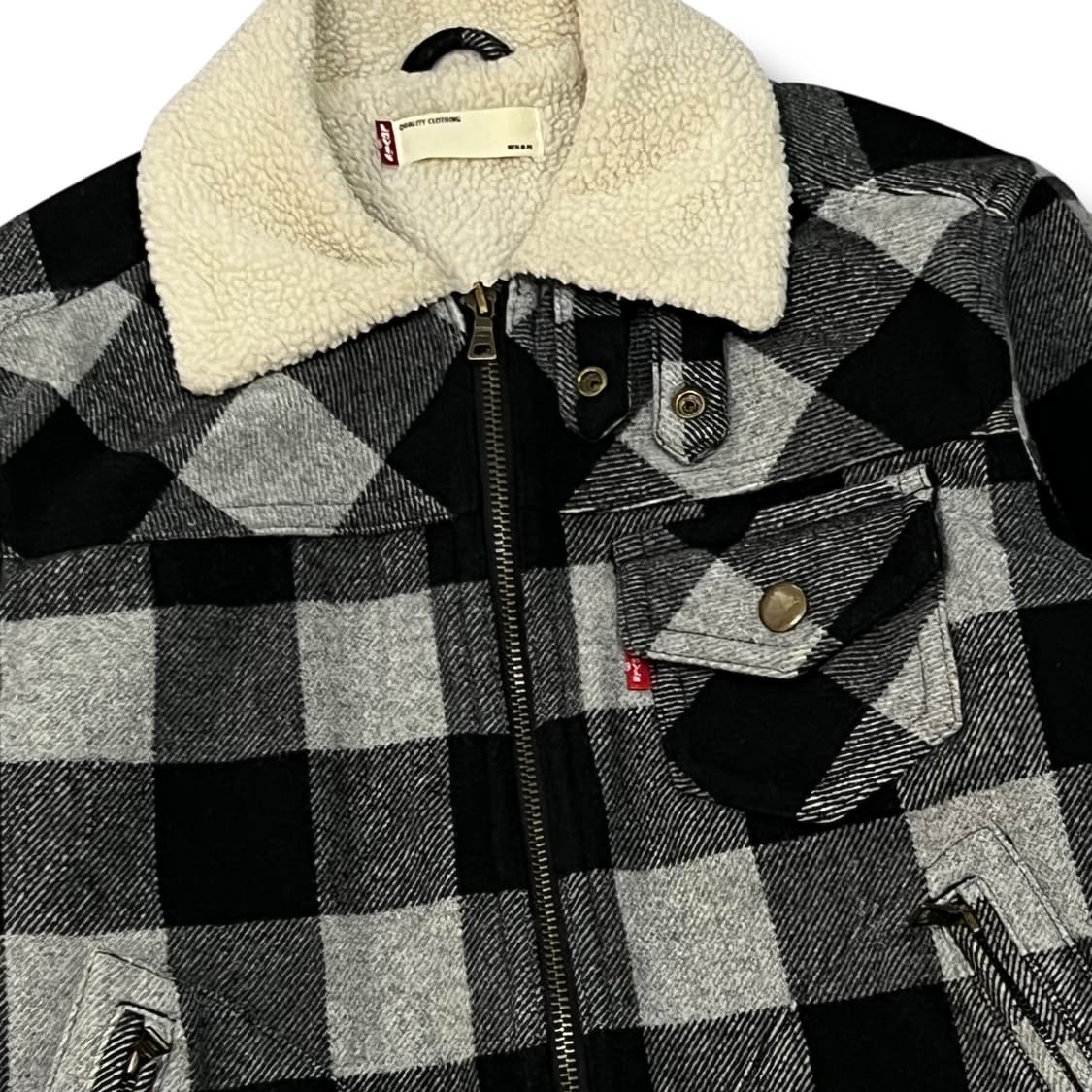  리바이스 체크 쉐르파 자켓 y14140 상품이미지4