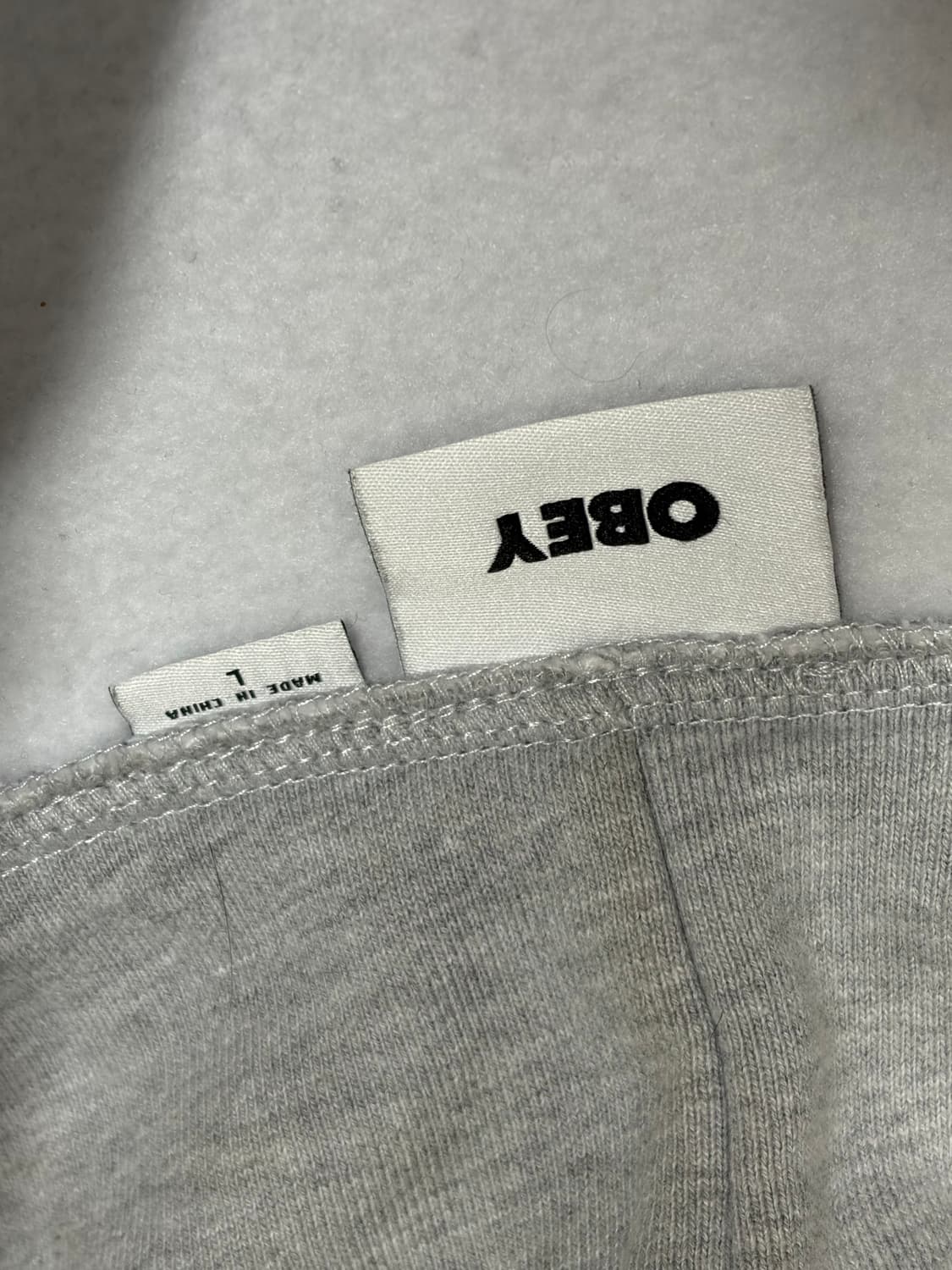 아이앱 오베이 아이콘 엑스트라 헤비 집업 후드 그레이 헤더 상품이미지3