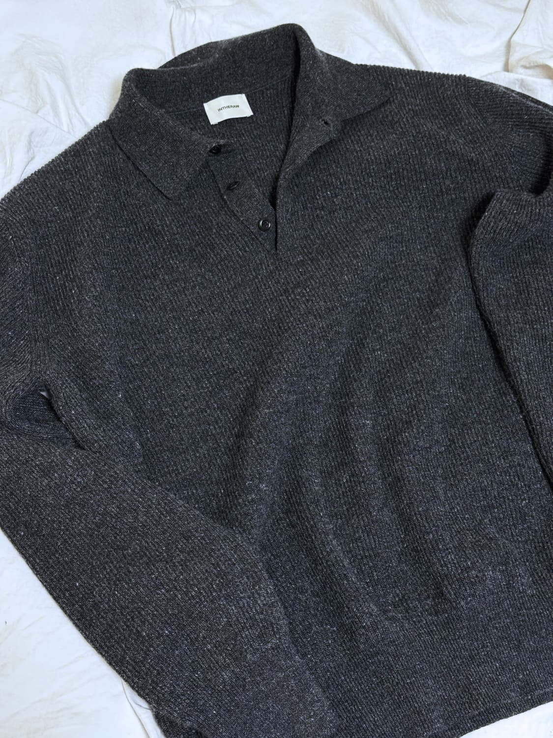 인더로우 울 코튼 립 니트 폴로 상품이미지2