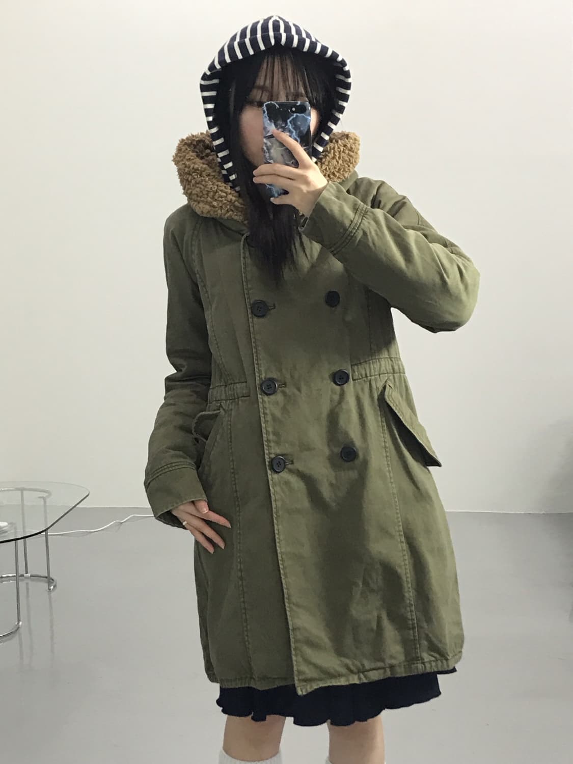 Kbf Khaki Military Midi Coats 상품이미지2