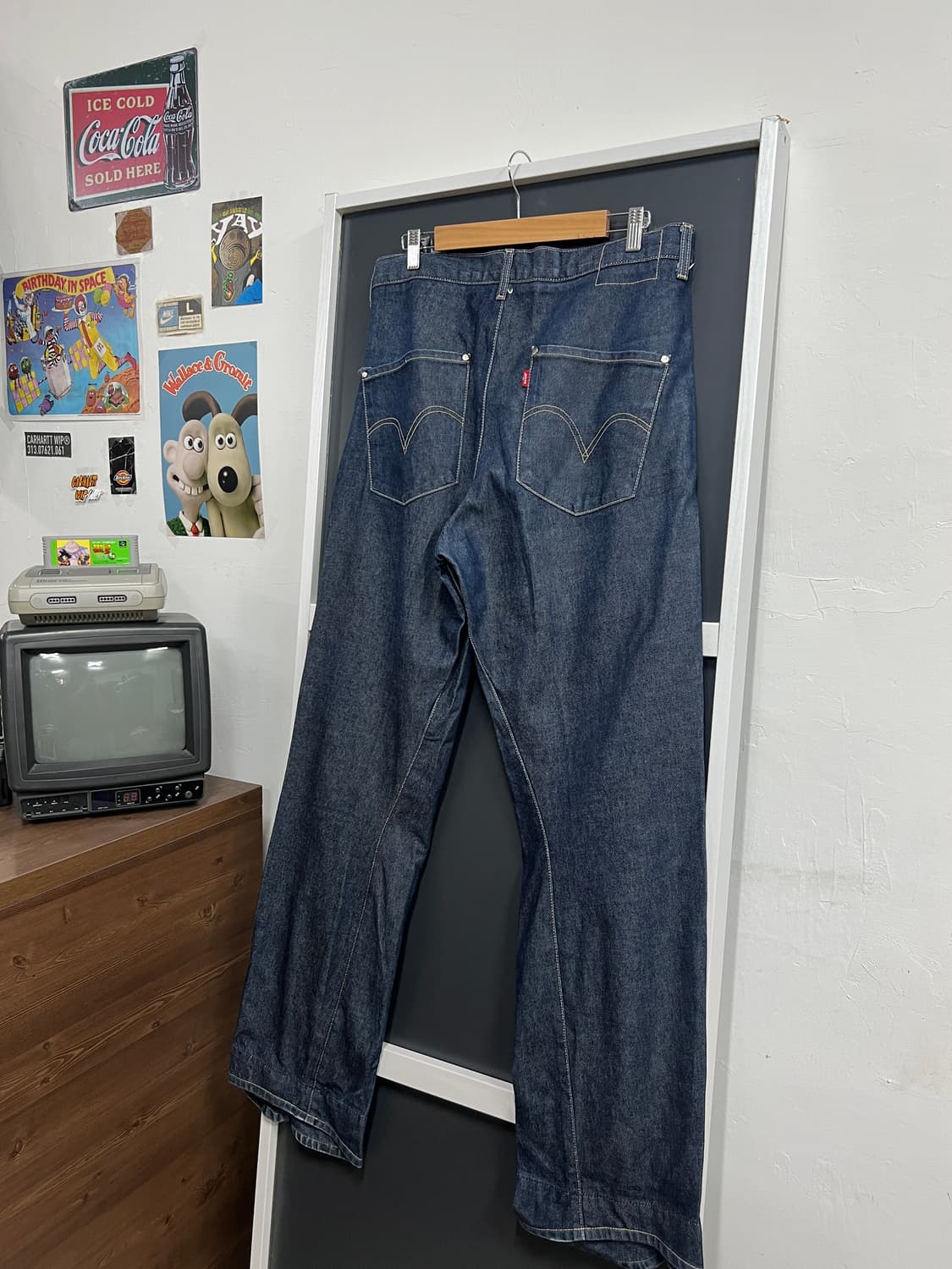 Levis 리바이스 엔지니어드 진 와이드핏 생지 데님 팬츠 상품이미지1