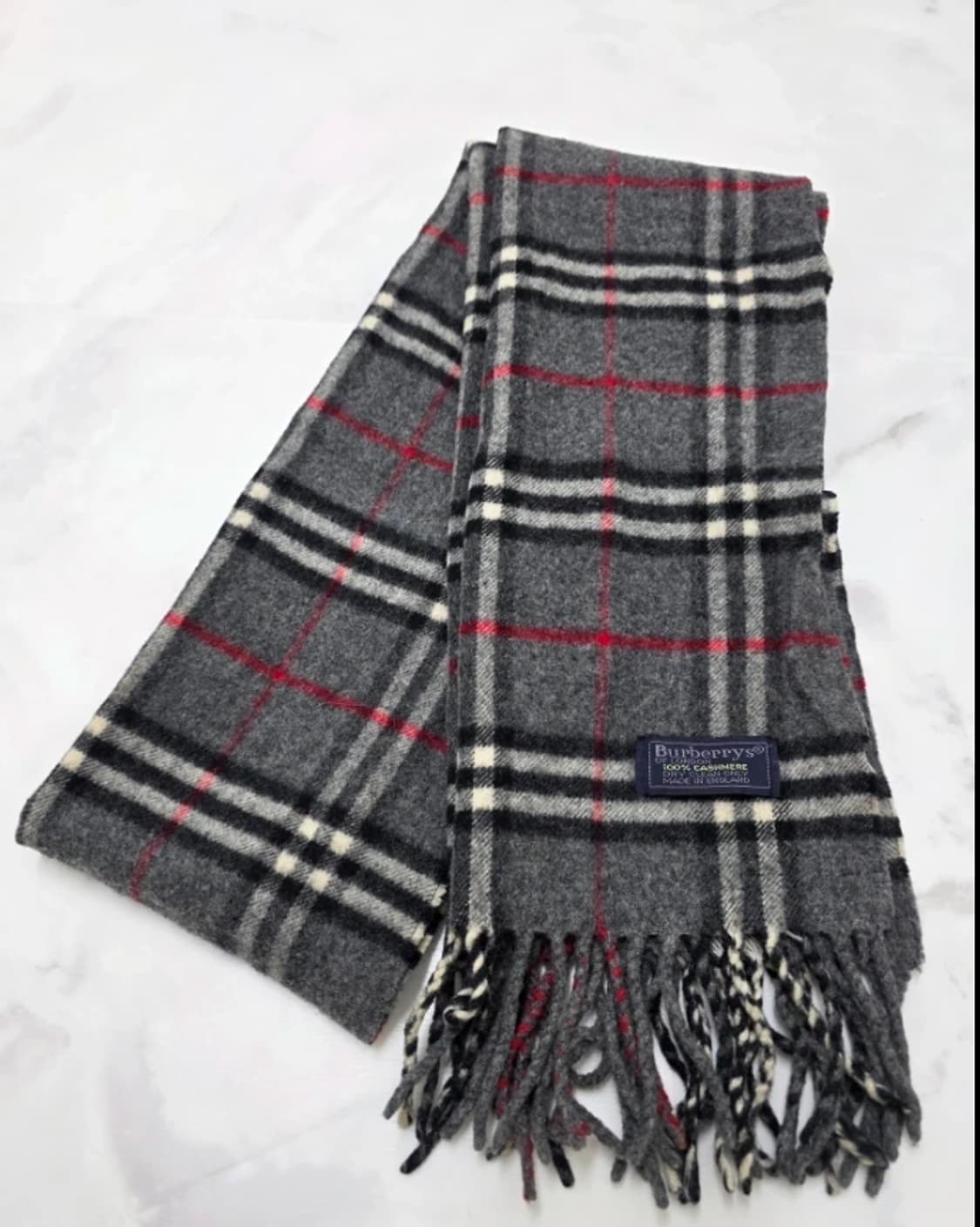 버버리 캐시미어 머플러 그레이 상품이미지3