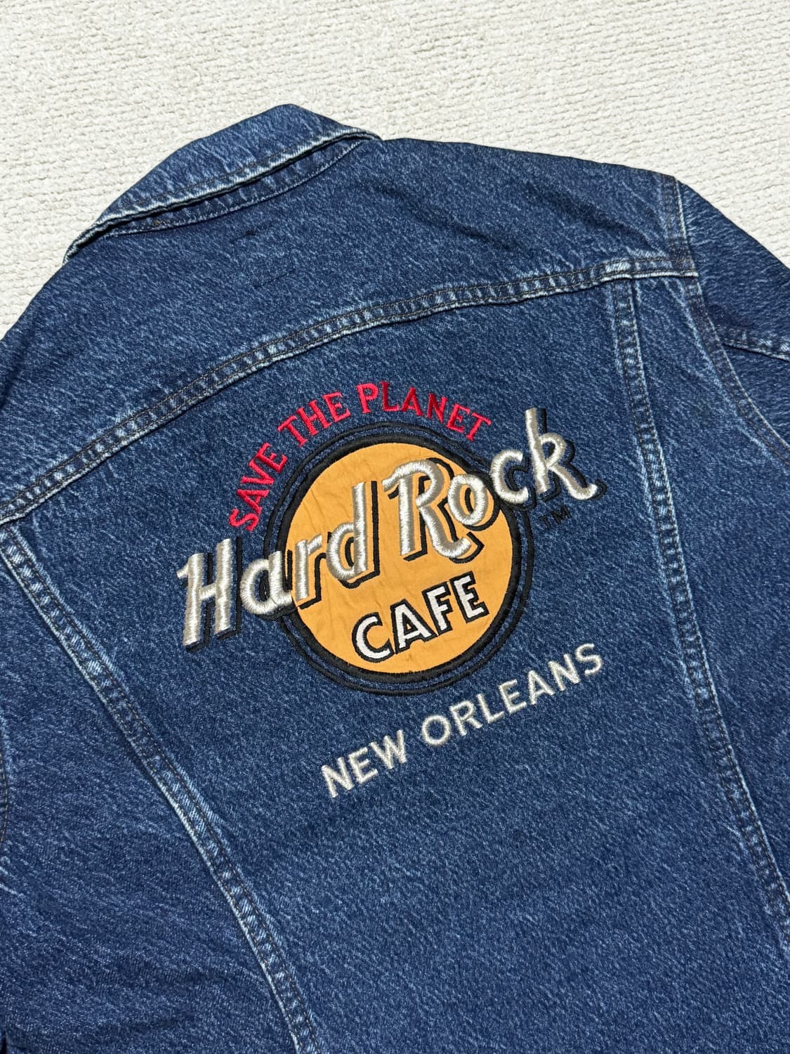 90s USA 리 X 하드락카페 데님자켓 L 상품이미지1