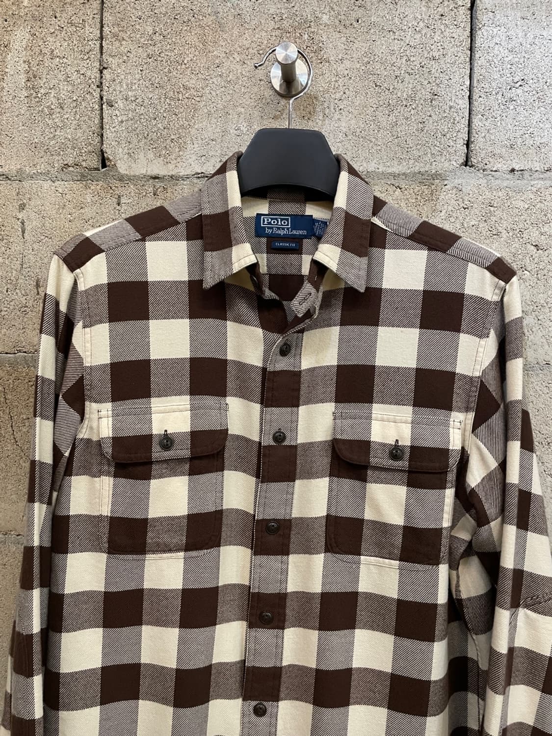 폴로 랄프로렌 브라운 체크 워크 셔츠  상품이미지3
