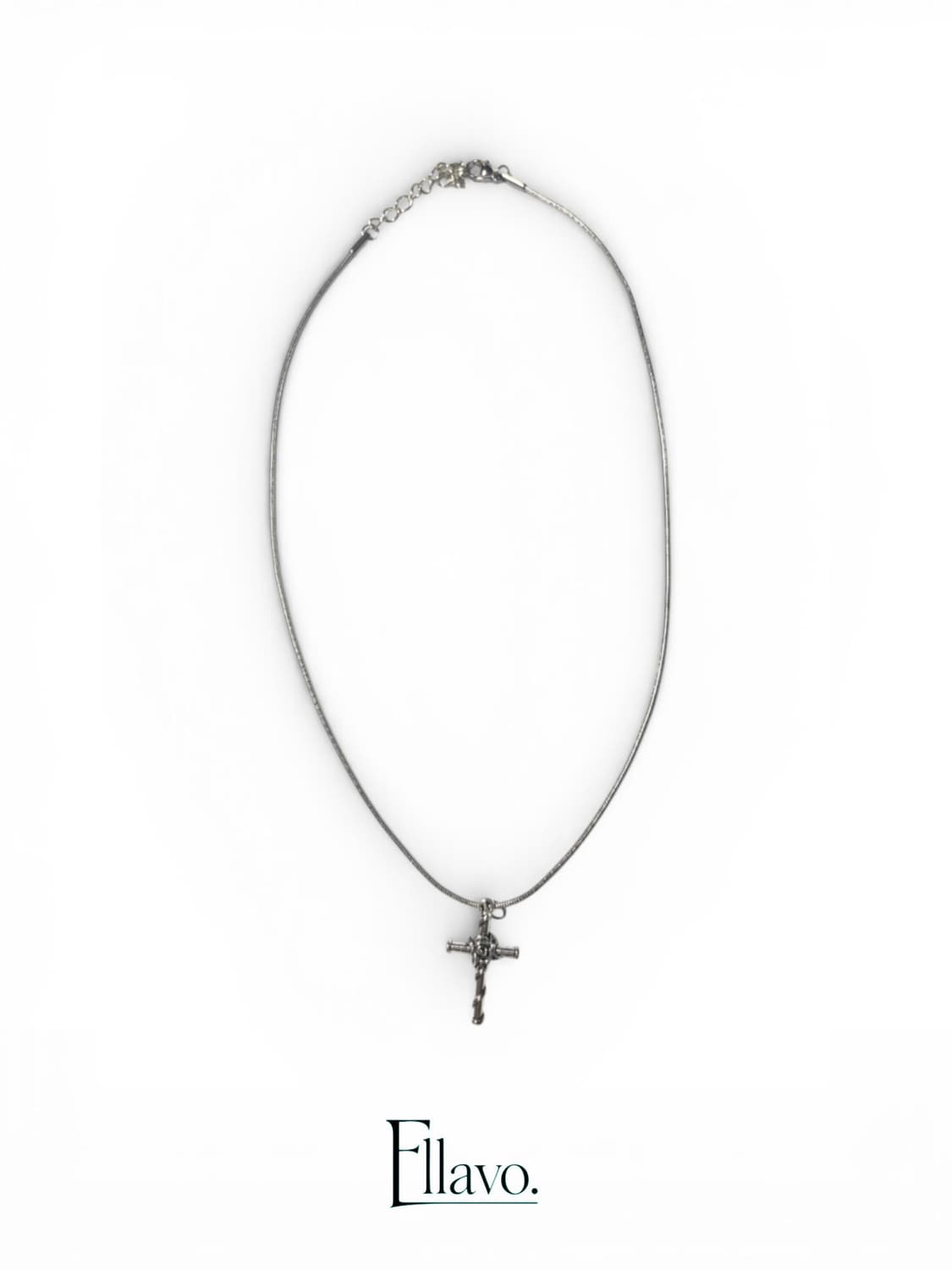 Ellavo Cross Signal silver chain 상품이미지1