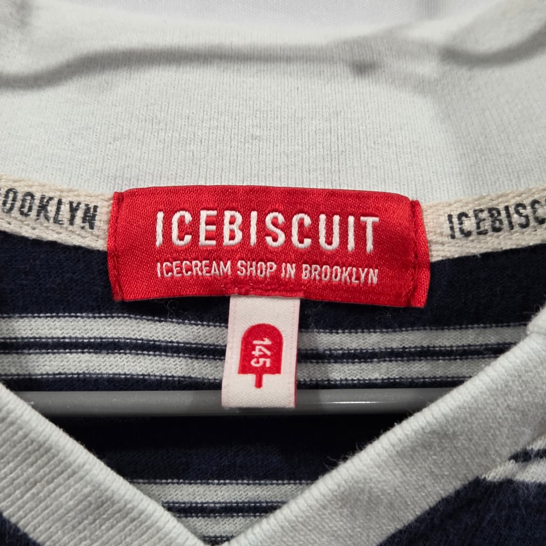 아이스비스킷 스트라이프 카라 롱슬리브 145 상품이미지3