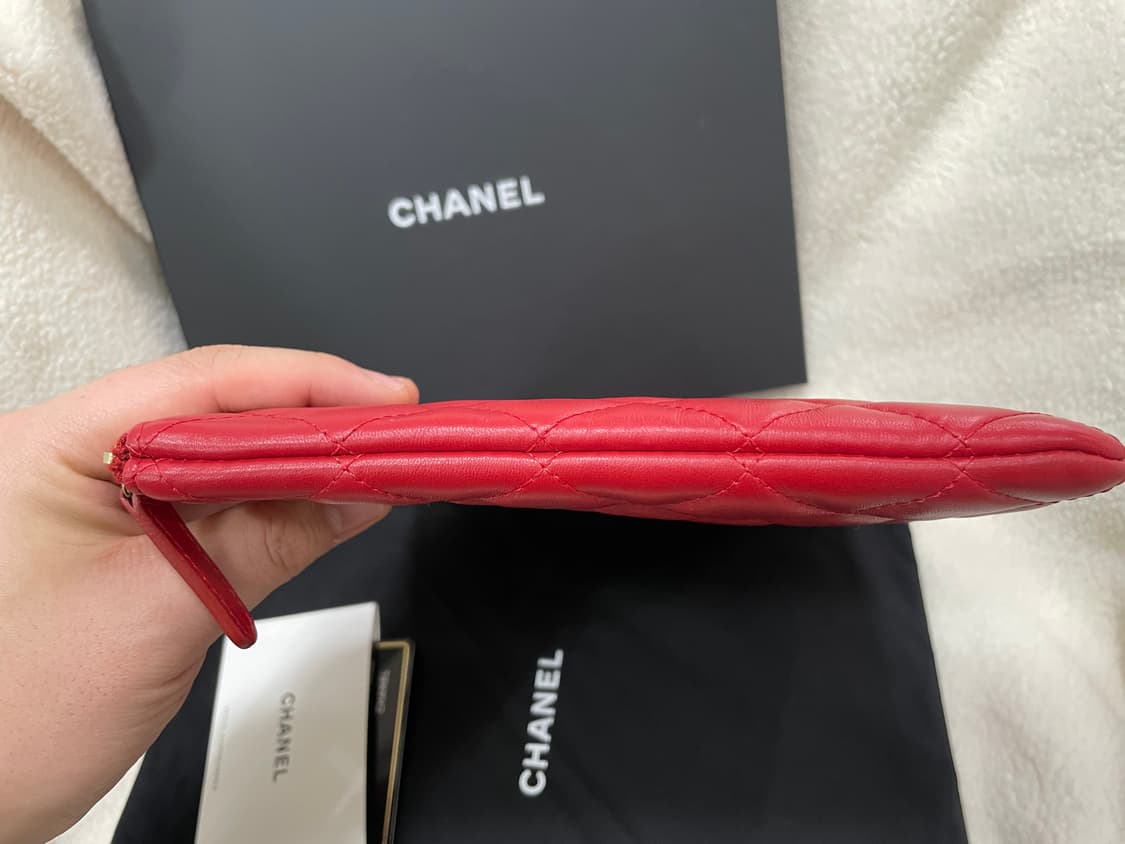 샤넬 램스킨 핫핑크 금장 미듐 클러치 상품이미지6