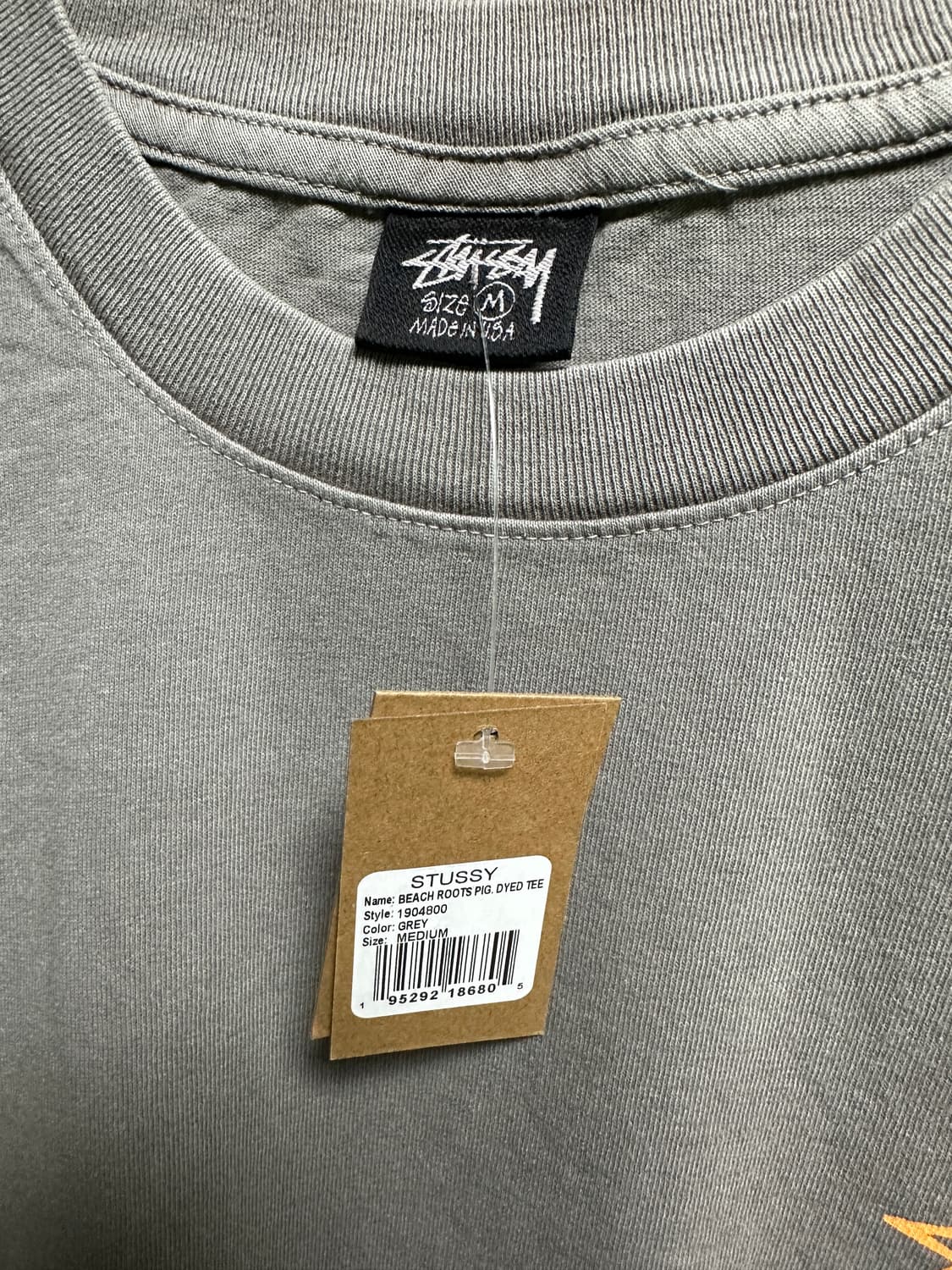 [M] 스투시 비치 루트 티셔츠 그레이 상품이미지2