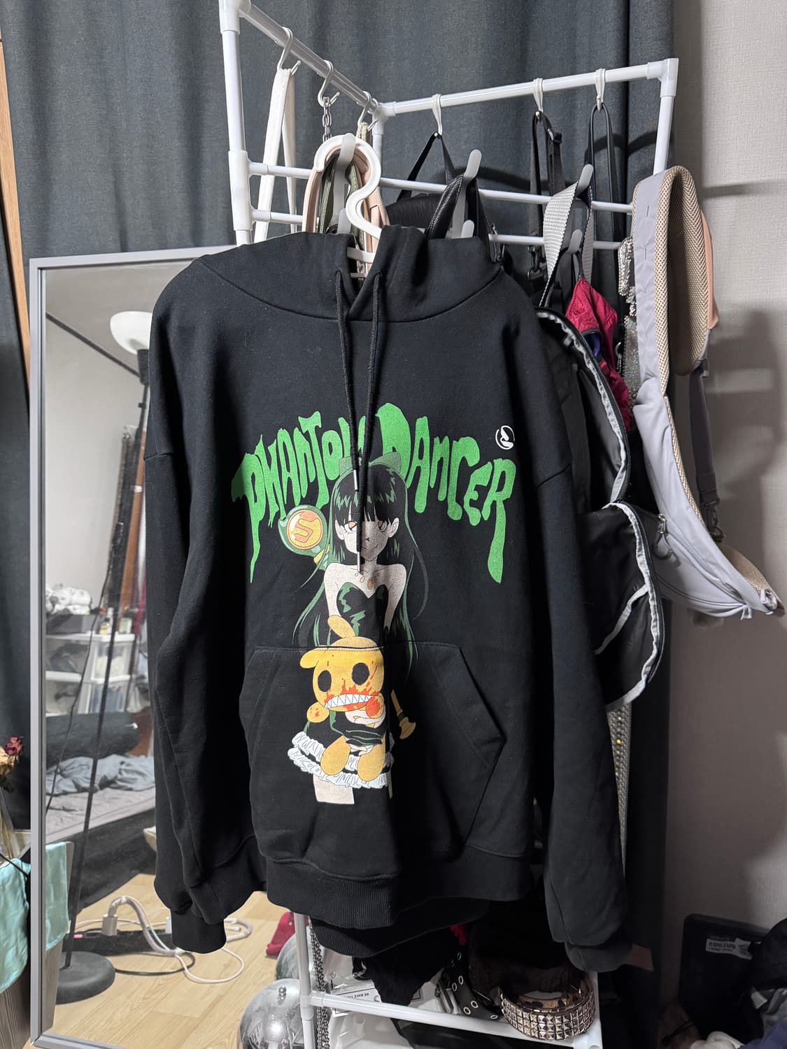 선데이오프클럽 팬텀댄서 후드 블랙 L 상품이미지1