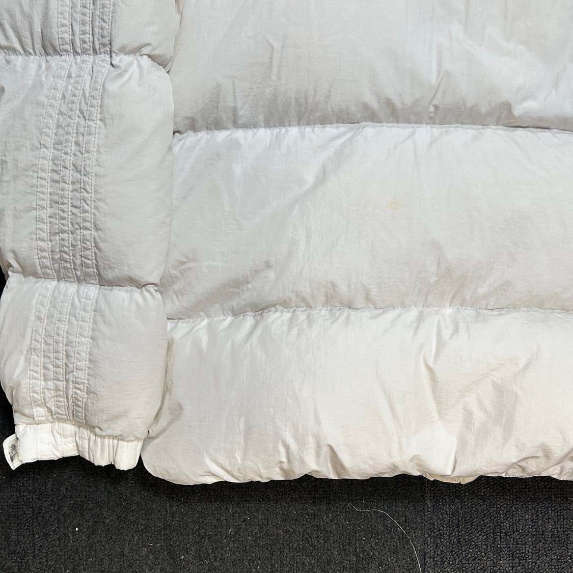아디다스 화이트 패딩 점퍼 오리털 덕다운 파카 90 상품이미지9