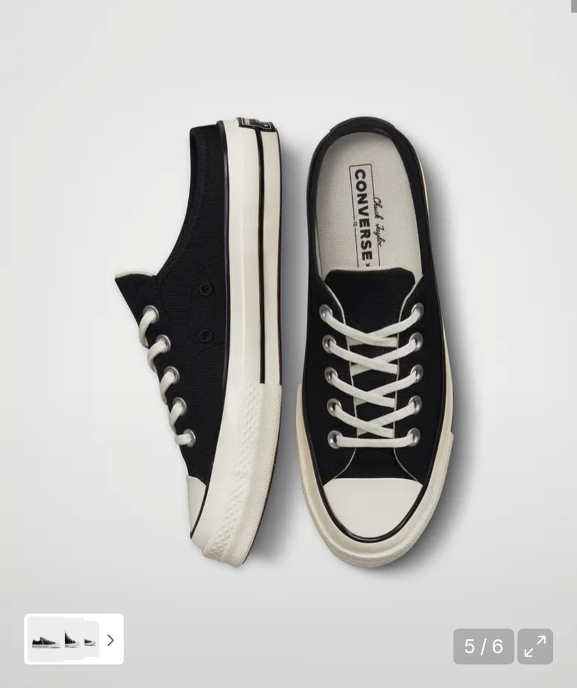 컨버스 척 70 뮬 파운데이션 블랙 172591C 상품이미지1