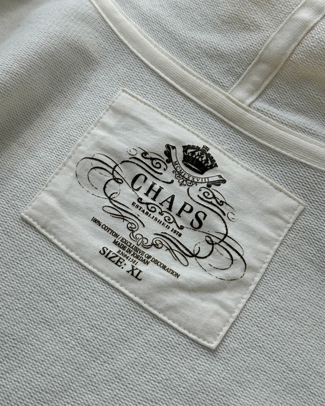 챕스 자수로고 베이지 후드집업 상품이미지9