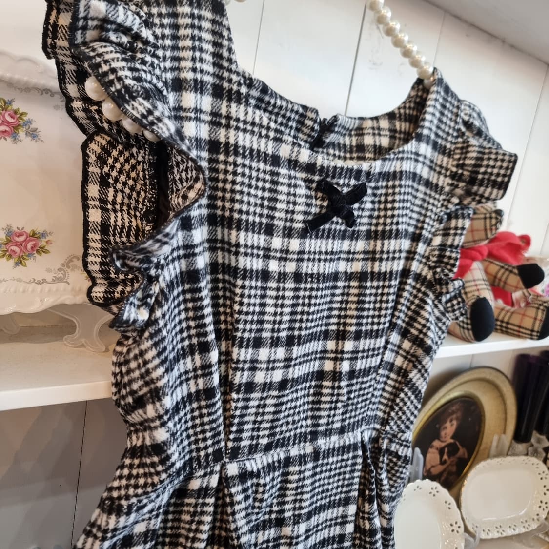 GRL체크 프릴 원피스 상품이미지4