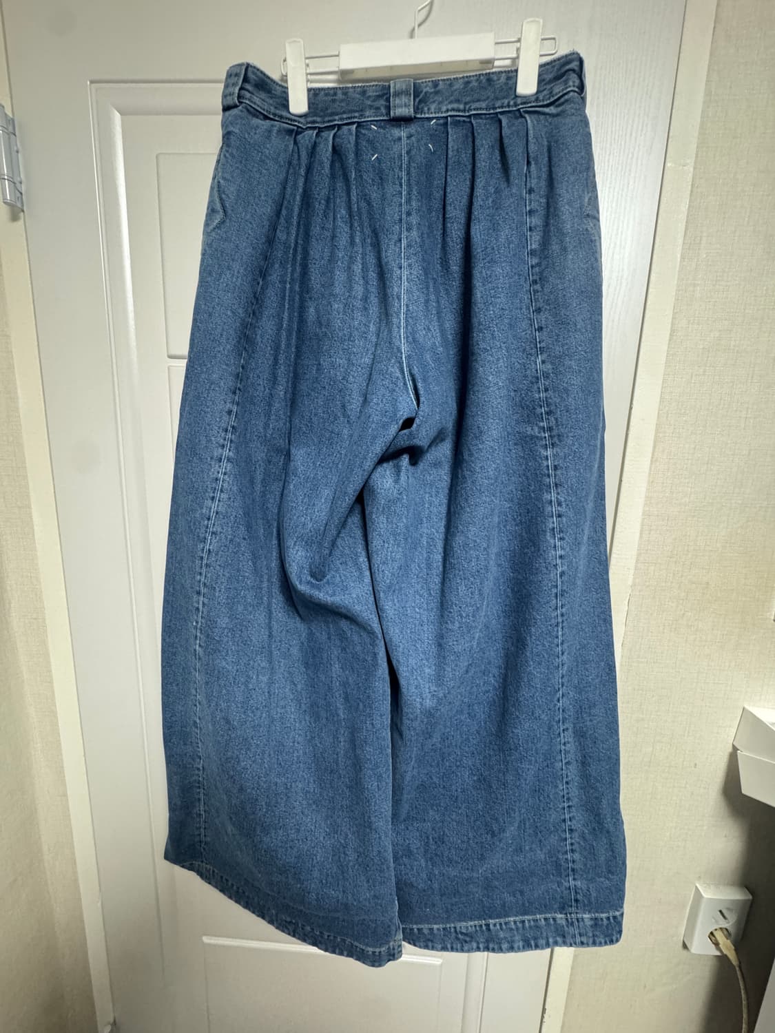 메종 마르지엘라-와이드 레그 데님 트라우저 팬츠 블루 상품이미지2