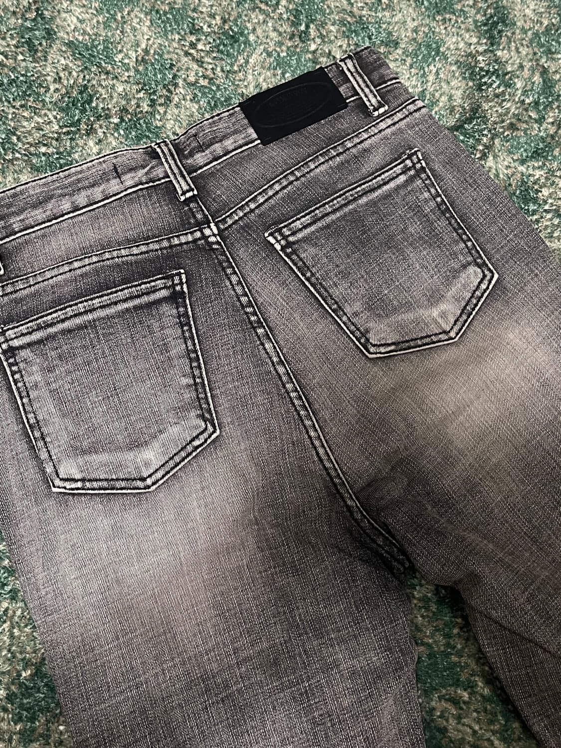 보헤미안서울 하이웨스트 스트레이트 진 (사이즈M_그레이) 상품이미지4