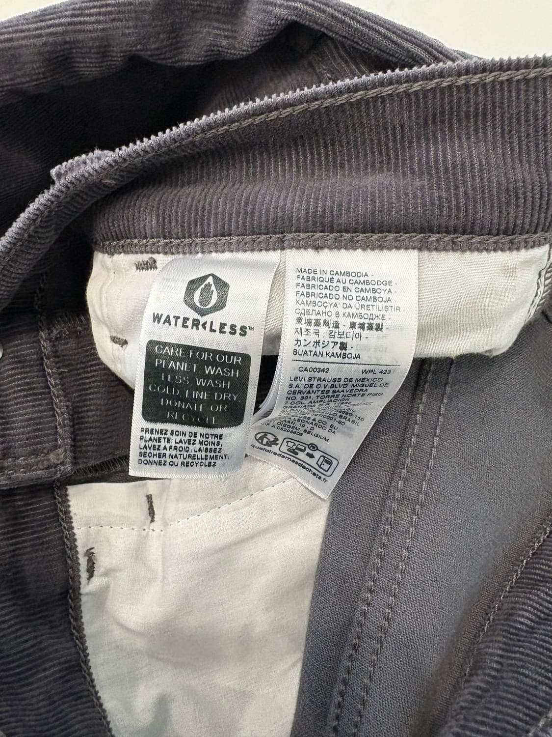 levis ribcage straight ankle 블랭크탭 코듀로이팬츠 상품이미지4