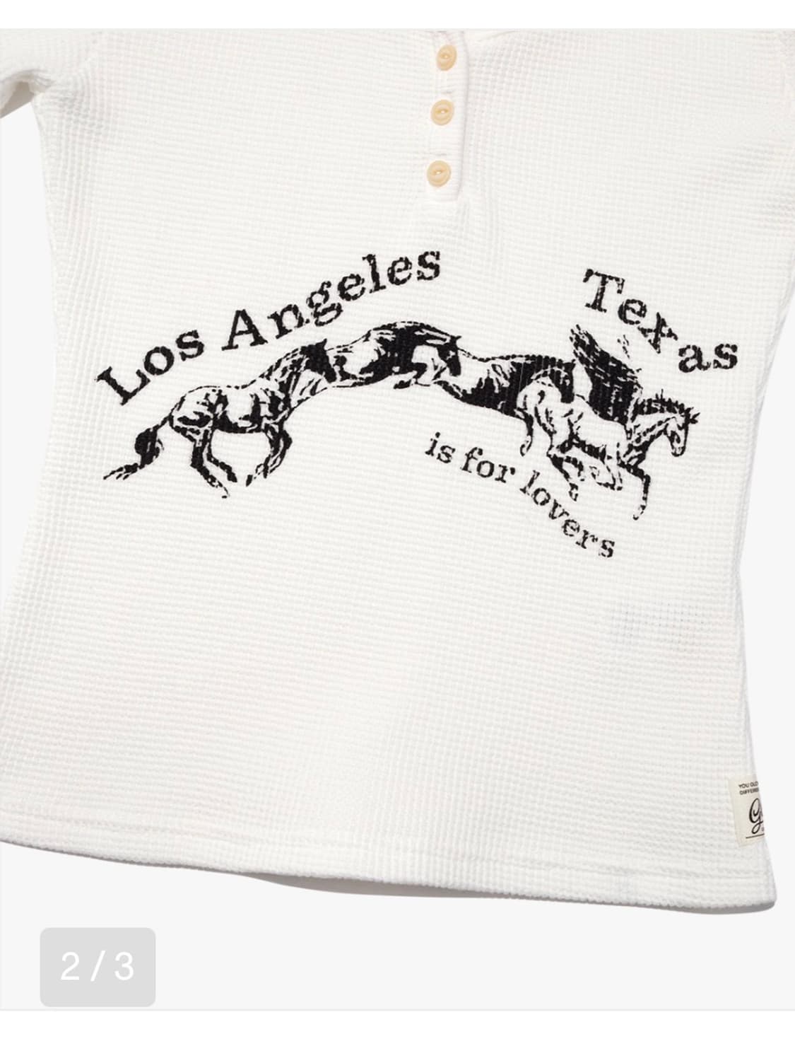 글로니 텍사스 와플 롱슬리브 화이트 상품이미지2