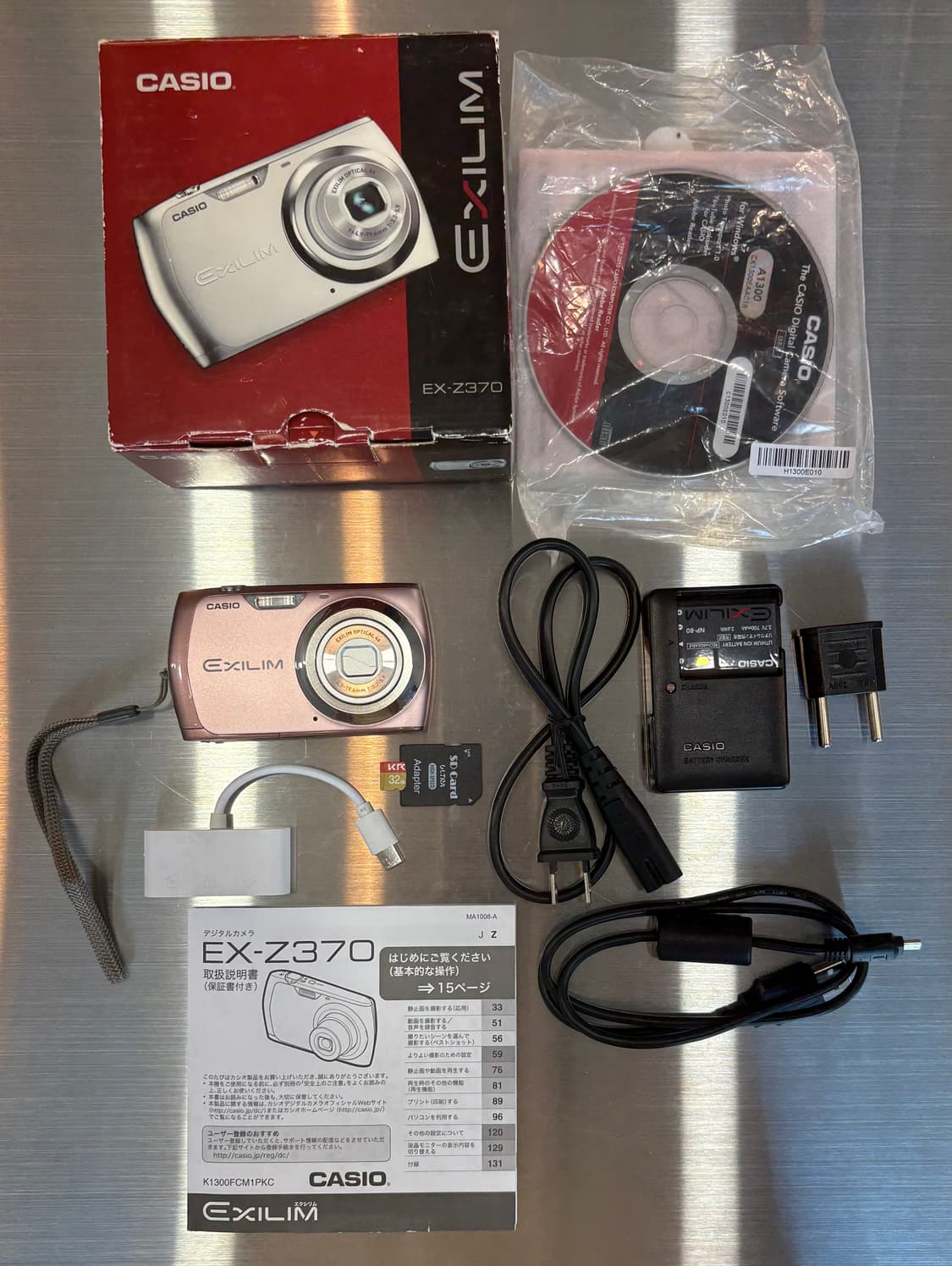 딸기우유/박스O/날짜표시)카시오 엑슬림 ex-z370 핑크 빈티지디카 상품이미지2
