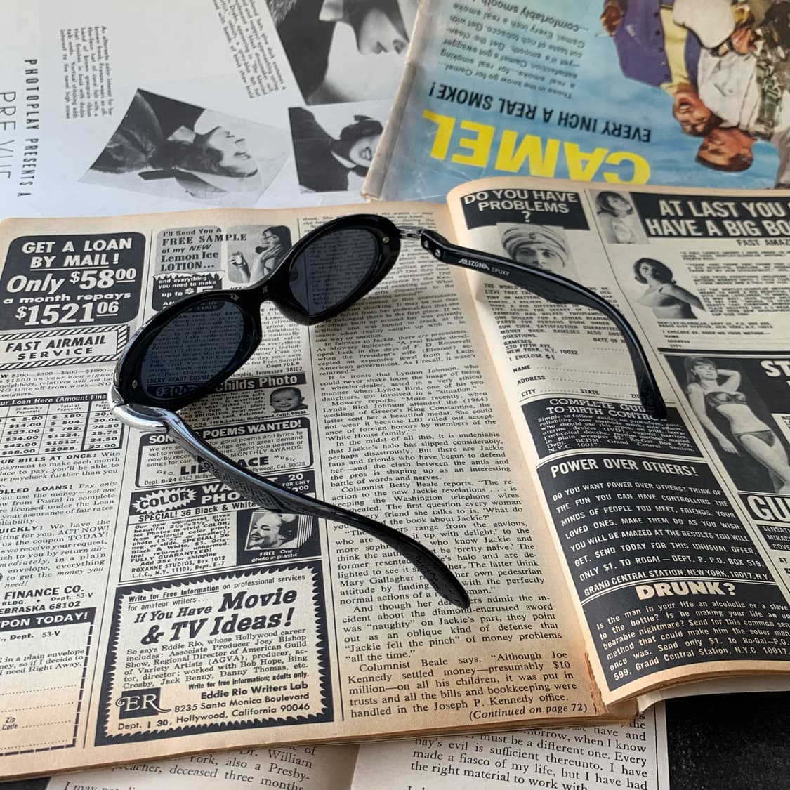 958 Renoma 블랙 오벌 빅사이즈 선글라스 데드스탁 상품이미지10