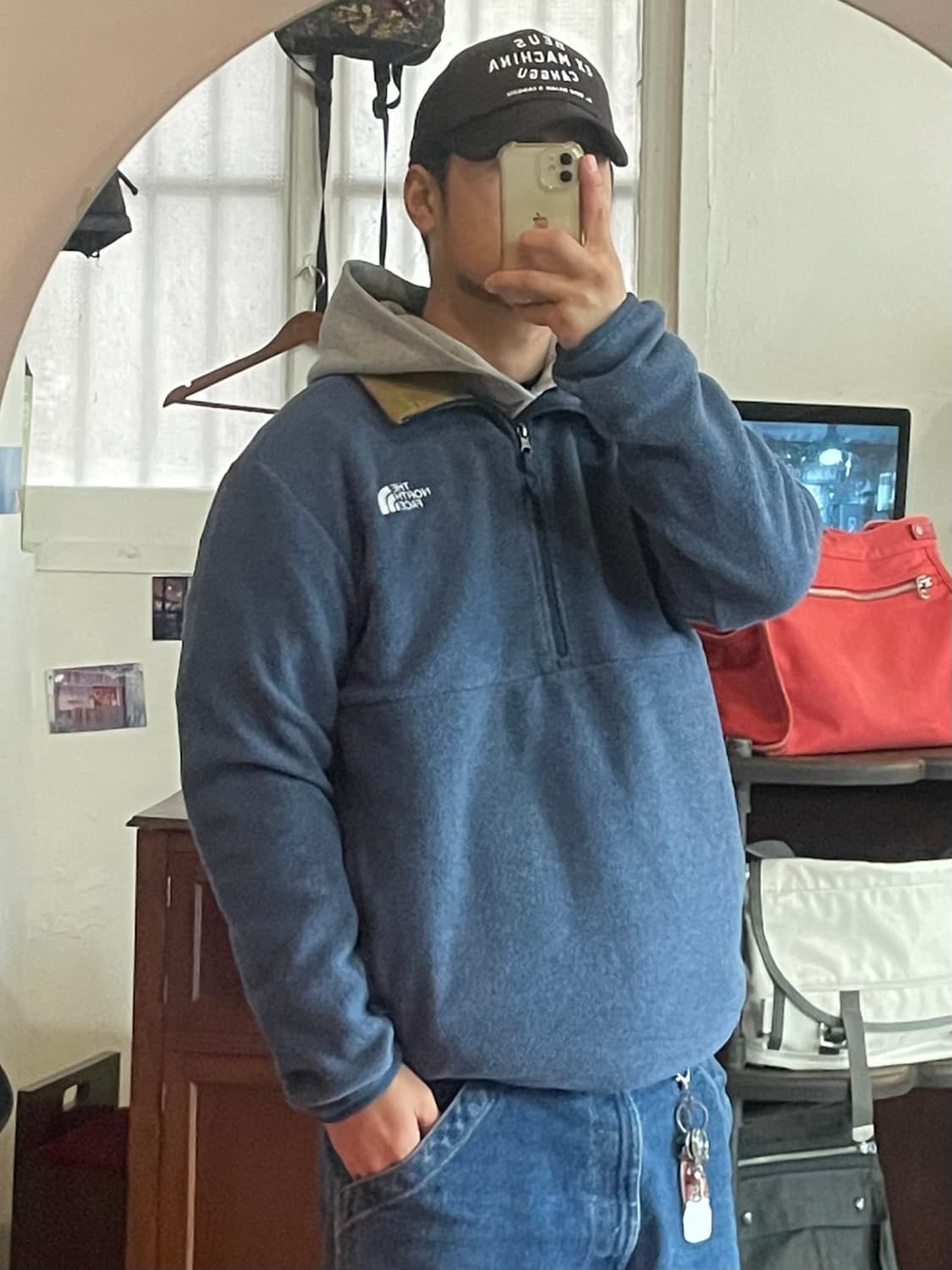 노스페이스 반집업 플리스 M 상품이미지1