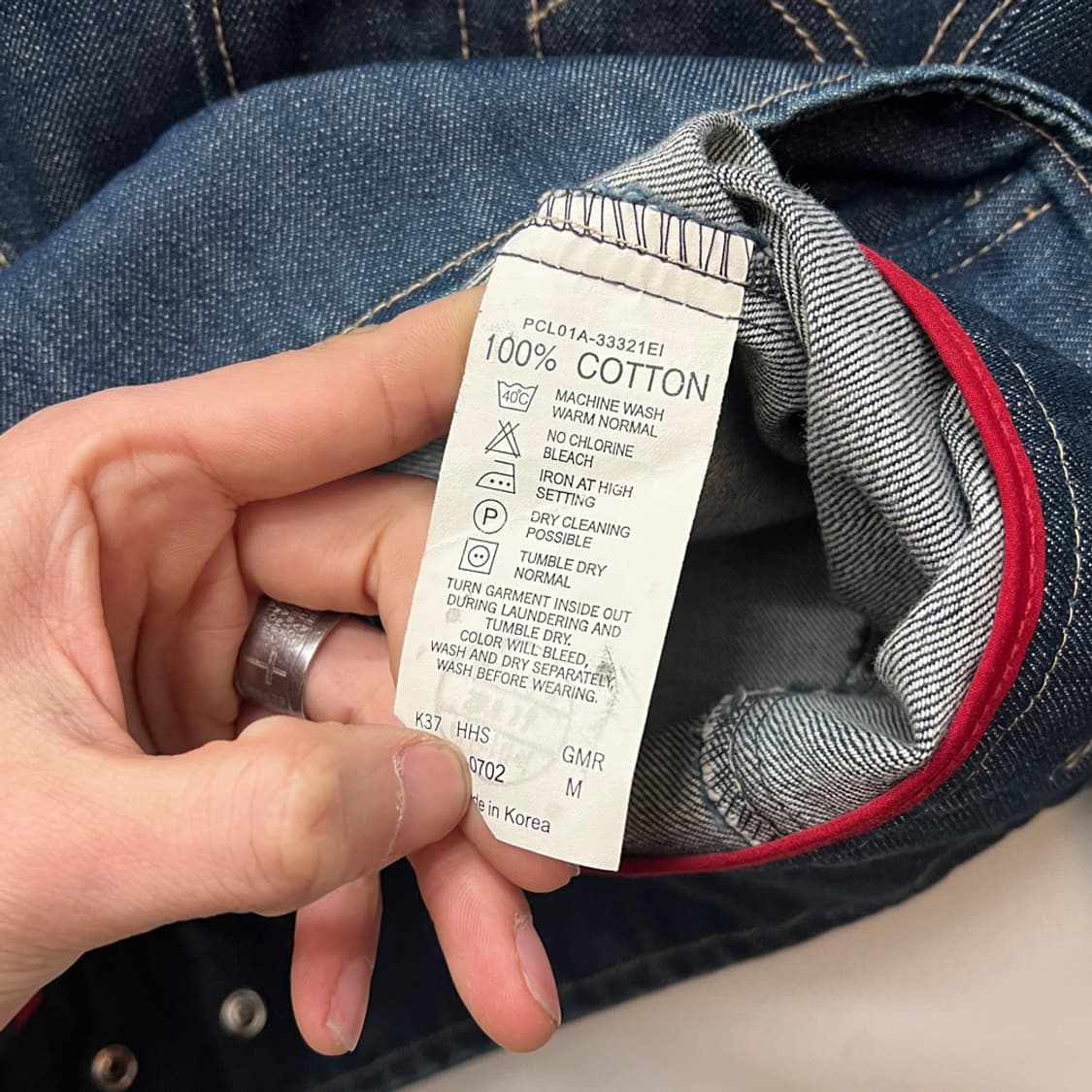 00s 리바이스 엔지니어드 데님 라이더 청자켓 M 상품이미지4