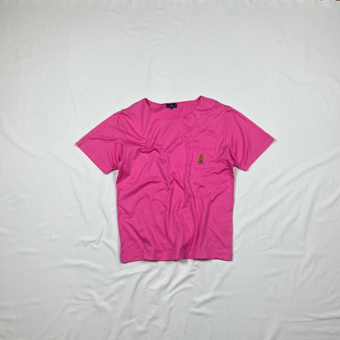 90’s 랄프로렌 ralph lauren 크레스트 로고 포켓 반팔티 상품이미지1