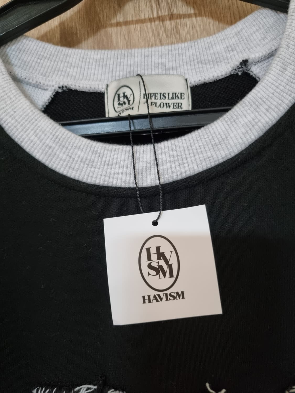 해비즘 배색 맨투맨  상품이미지4