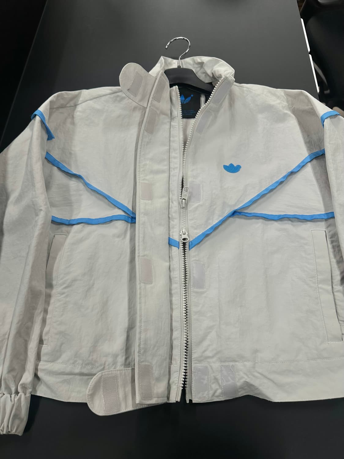 아디다스 블루버전 트랙탑 윈드브레이커 펄그레이 상품이미지7