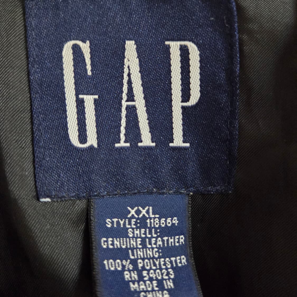 (XXL) 00's 올드 갭 풀 집업 레더자켓 상품이미지3