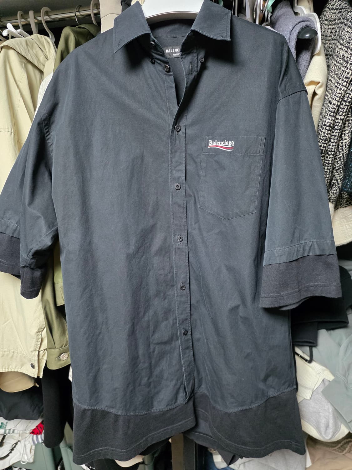 발렌시아가 레이어드 반팔셔츠 105 상품이미지1