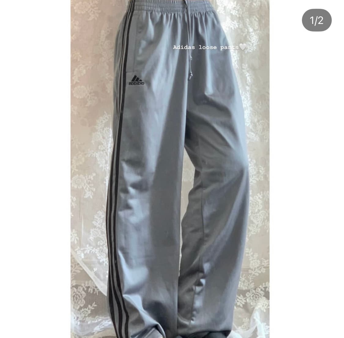 버터플라이빈티지 아디다스 그레이 트랙팬츠 트레이닝 큐빈티지 shop502 상품이미지1