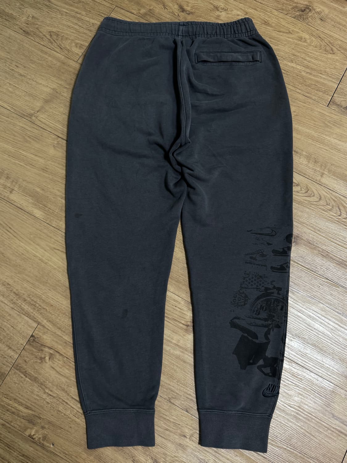 [L]나이키 멀티로고 코튼 스웻팬츠 다크그레이 상품이미지2