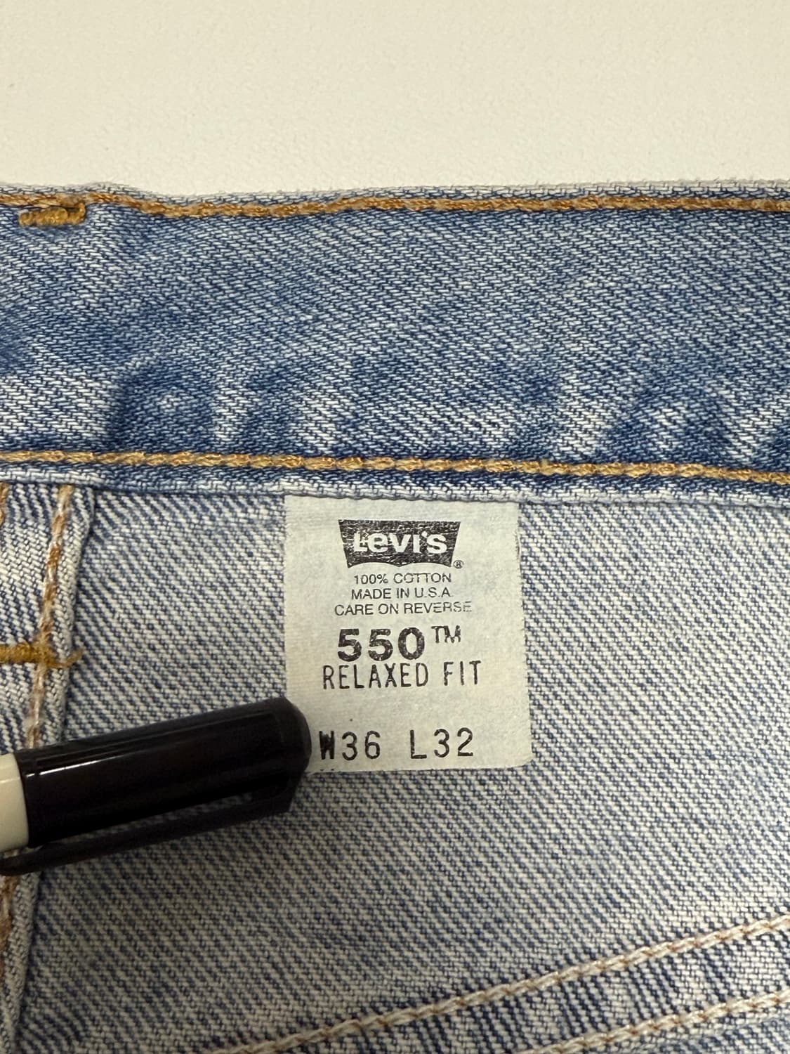 USA 리바이스 550 36x32 데님 팬츠 상품이미지4