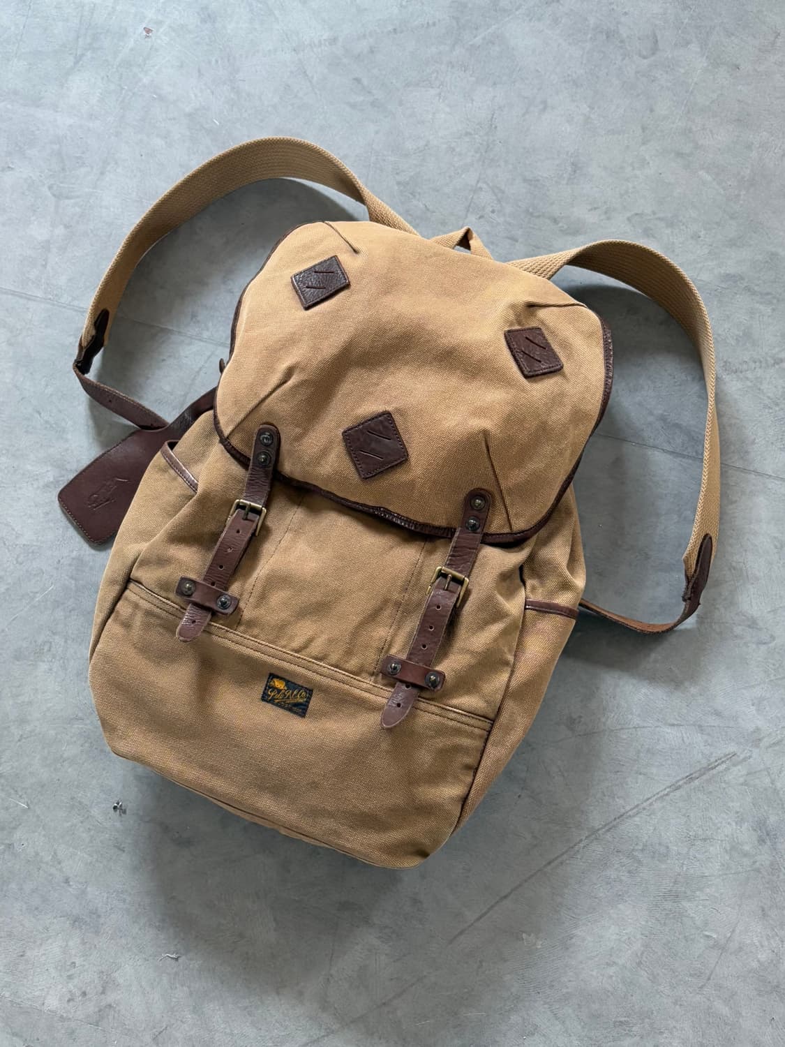 Polo 폴로 랄프로렌 레더 트림 캔버스 백팩 상품이미지2