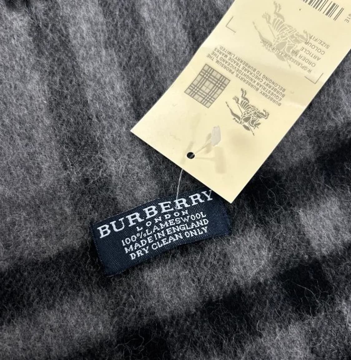 버버리 램스울 머플러 그레이 체크 상품이미지2