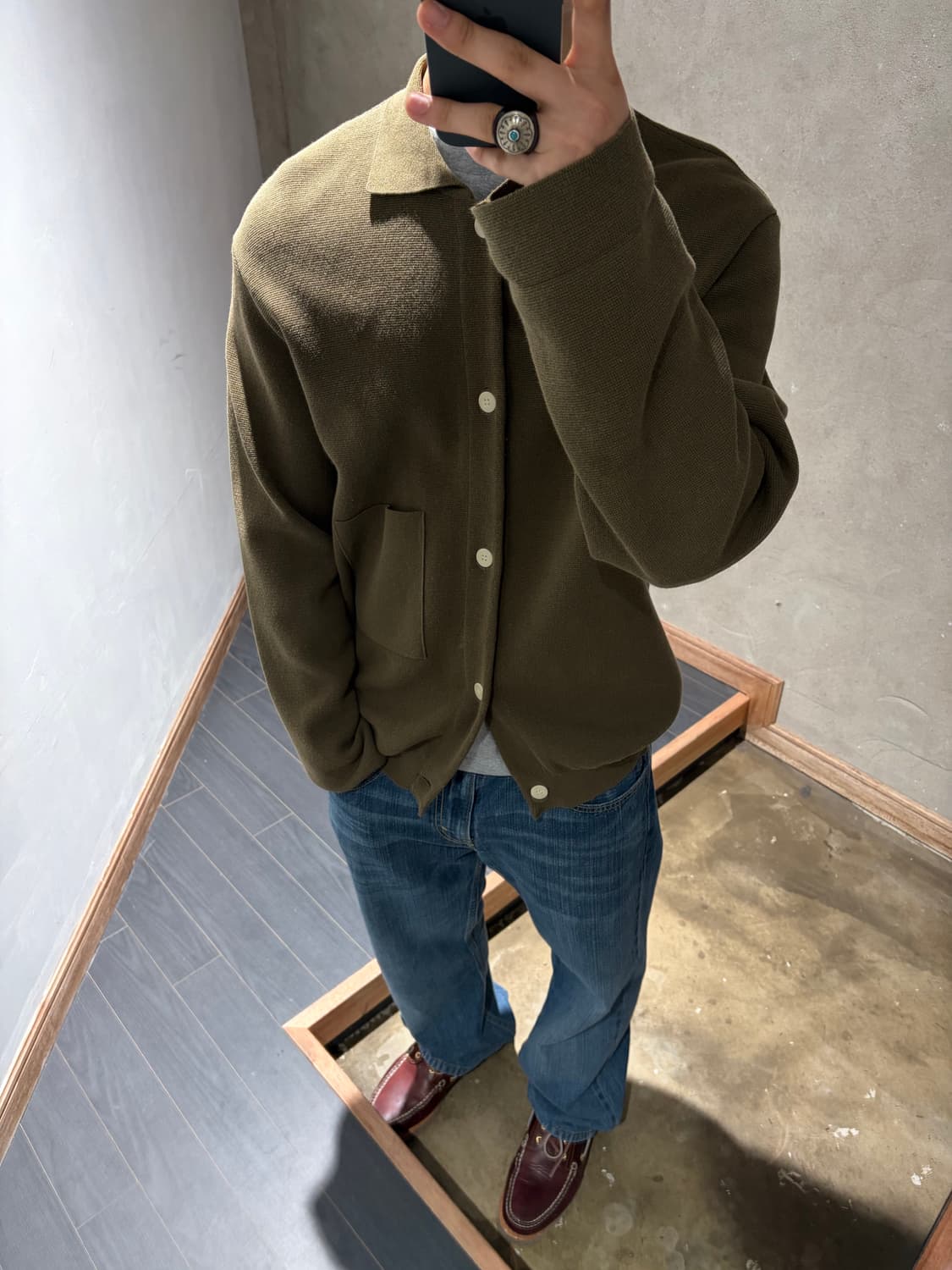 스틸바이핸드 버튼 카라 가디건 상품이미지1