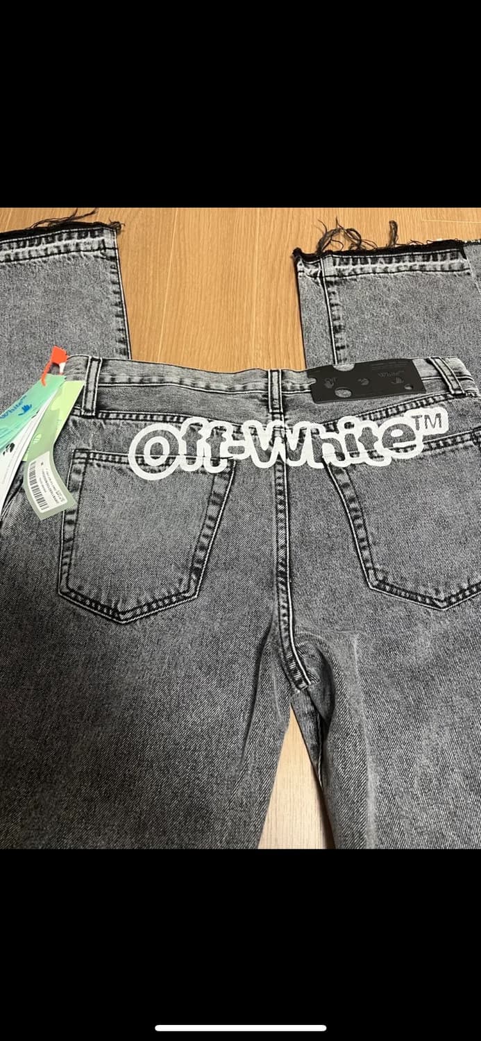 OFF-WHITE 오프화이트 슬림플레어 데님 빈티지 그레이 상품이미지2