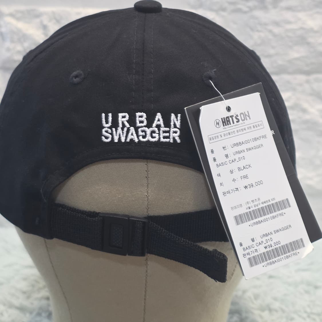 p1-9:URBAN SWAGGER어반스웨거 베이직로고 캡(약56~60cm 상품이미지5