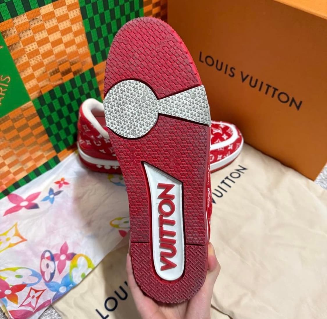 [리오브] 루이비통 LV 트레이너 텍스타일 벨벳 모노그램 스니커즈 상품이미지3