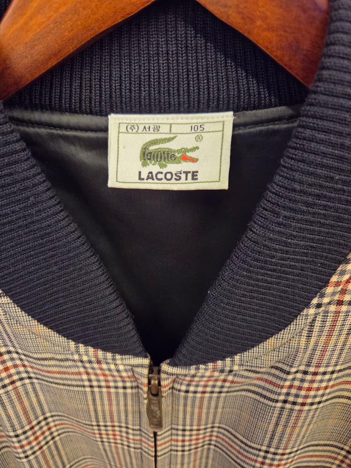 라코스테 체크 집업 자켓 상품이미지3