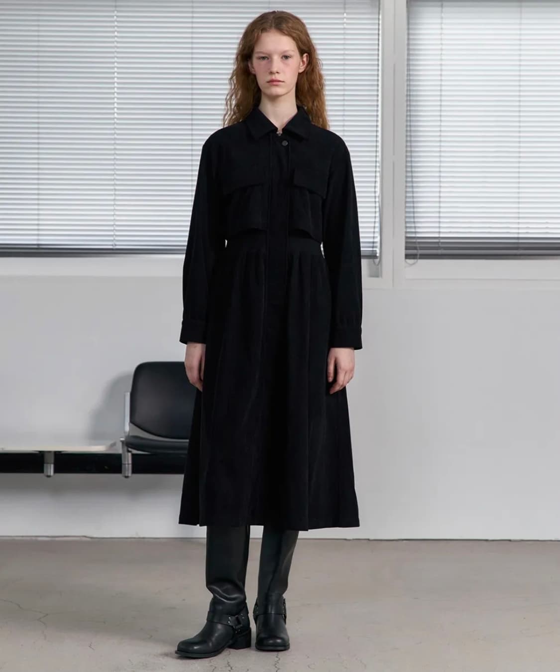 쥬시쥬디 24ss 코듀로이 셔츠형 맥시 원피스 S 상품이미지1