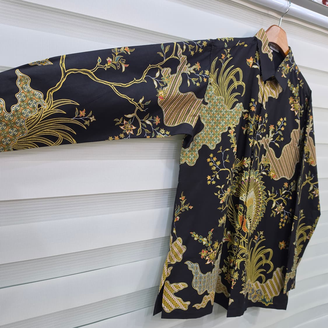 빈티지 Batik Keris 공작문양 셔츠- L정도 상품이미지4
