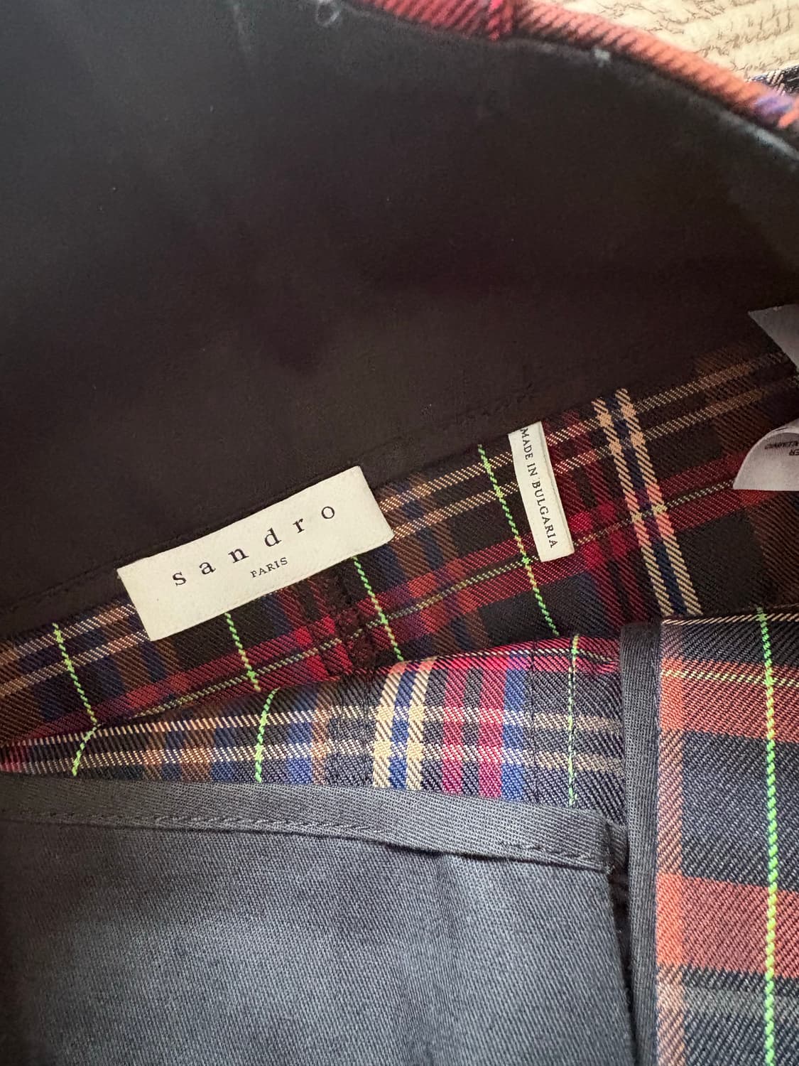 산드로 타탄 체크 스커트 1사이즈 상품이미지3