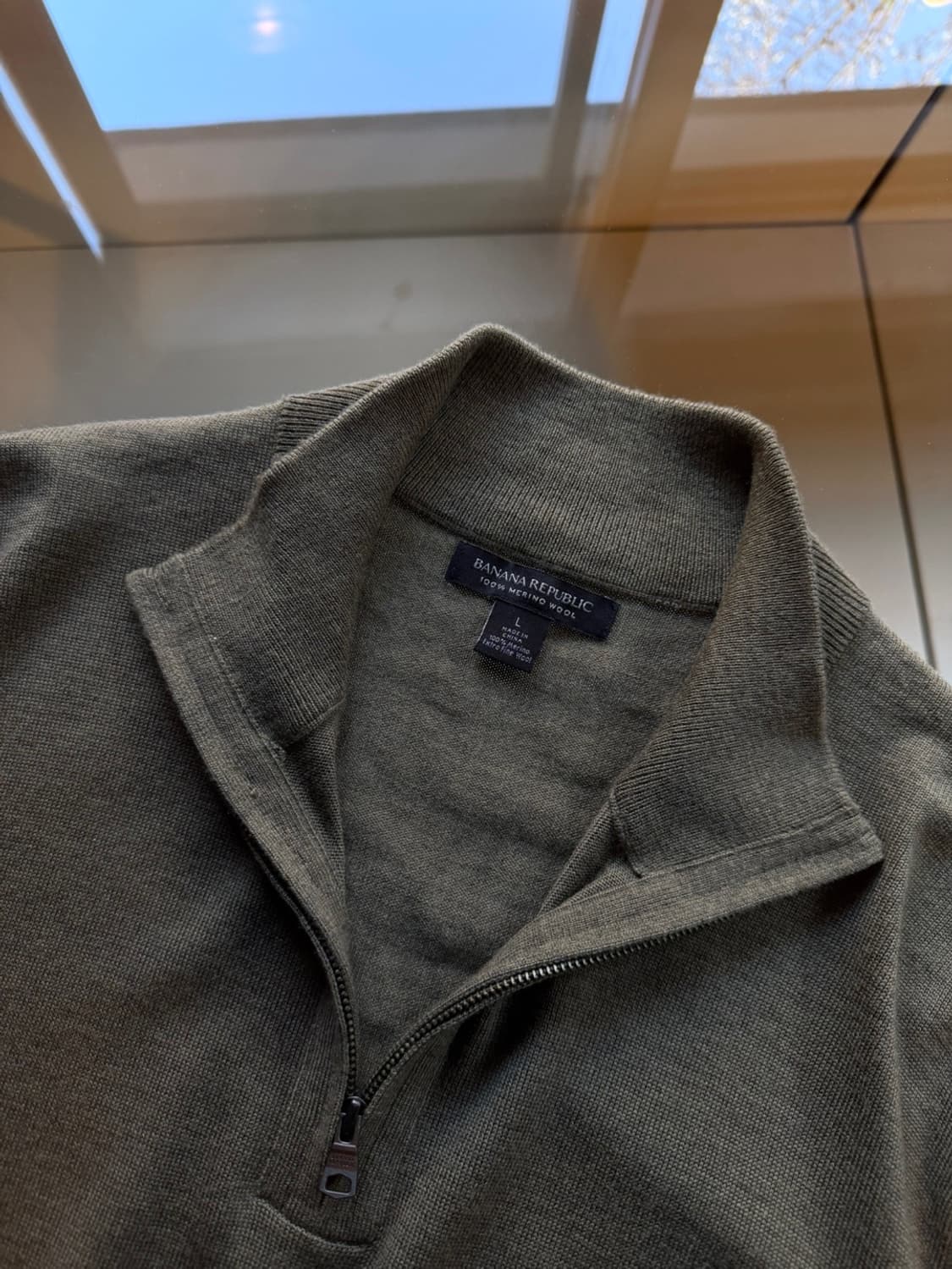 바나나 리퍼블릭 짚업 니트 100 상품이미지9